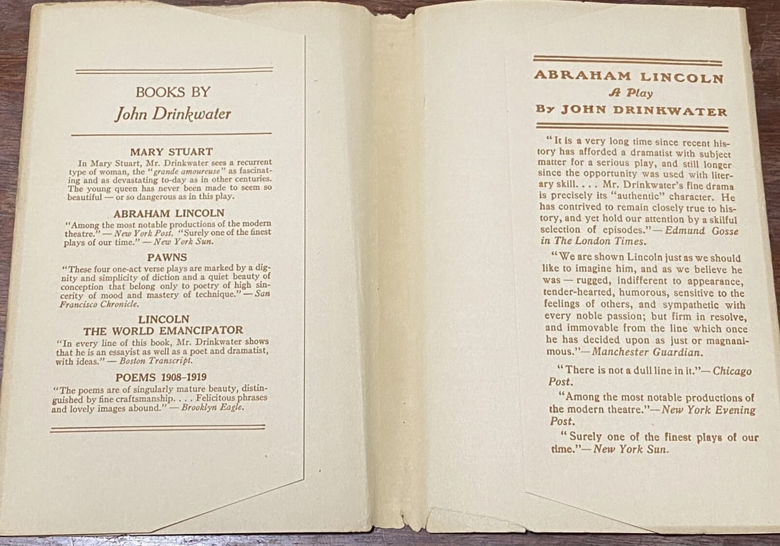 John DRINKWATER Mary Stuart A Play 1st Ed/Print 1921 HC/DJ Houghton Mifflin - 6