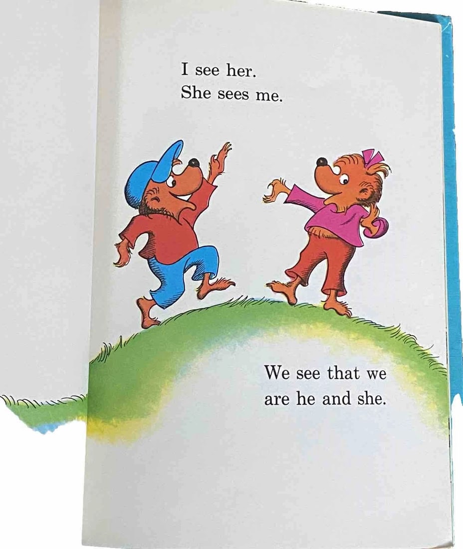 1974 Berenstain Bears He Bear She Bear 1st Ed Grolier Book Club HC Very Good - 11