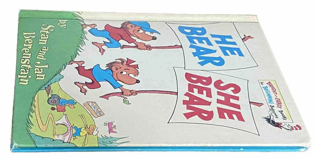 1974 Berenstain Bears He Bear She Bear 1st Ed Grolier Book Club HC Very Good - 7