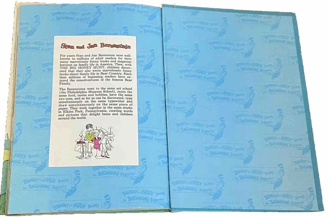 1974 Berenstain Bears He Bear She Bear 1st Ed Grolier Book Club HC Very Good - 8