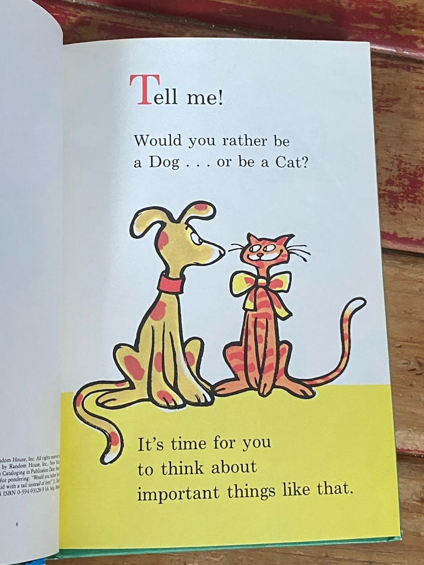 Would You Rather Be a Bullfrog? 1975 1st Edition Book Club Dr Seuss Theo. LeSieg - 8