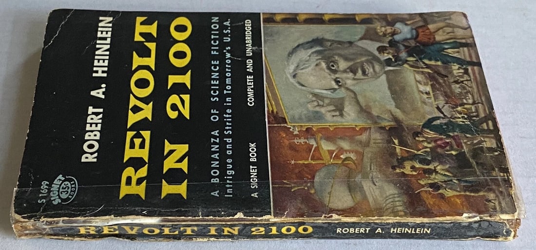 Robert A Heinlein REVOLT IN 2100 S1699 Second Signet Paperback Printing 1959 - 4