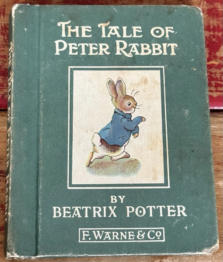 VINTAGE The Tale Of Peter Rabbit By Beatrix Potter HC 1st Printing No Date Good: This product is a vintage hardcover first printing of "The Tale of Peter Rabbit" by Beatrix Potter. Undated. Published by F. Warne and Co in New York, this illustrated English language nursery book is