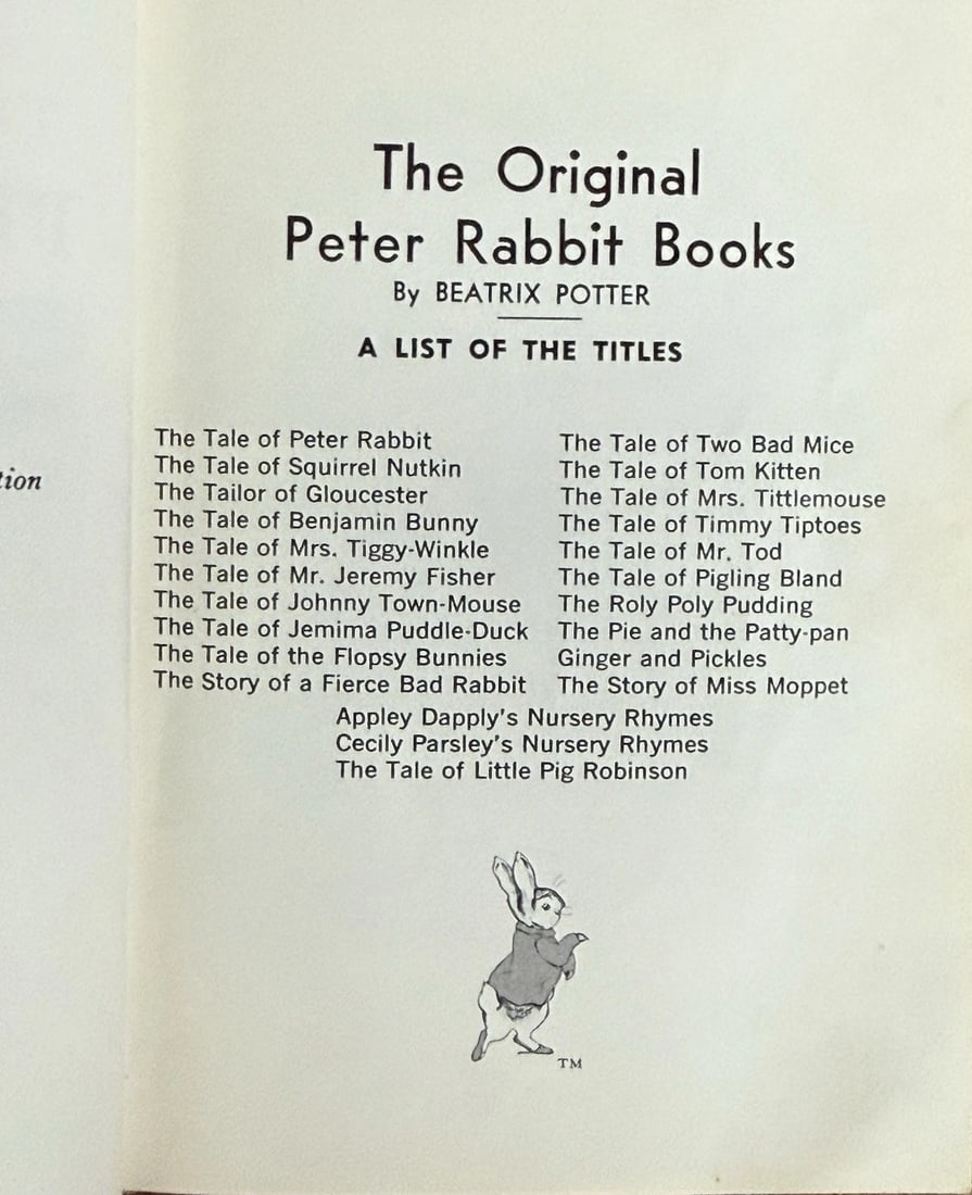 VINTAGE The Tale Of Peter Rabbit By Beatrix Potter HC 1st Printing No Date Good - 9