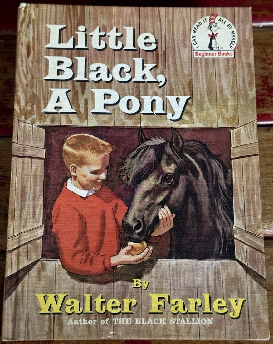 Dr Seuss -Little Black, A Pony By Walter Farley 1st Ed/1st Print 1961 BC Ed EXC: This vintage 1961 first edition first print of "Little Black, A Pony" by Walter Farley is a special Book Club Edition perfect for collectors and children aged 4-8. Published by Random House, the pictu