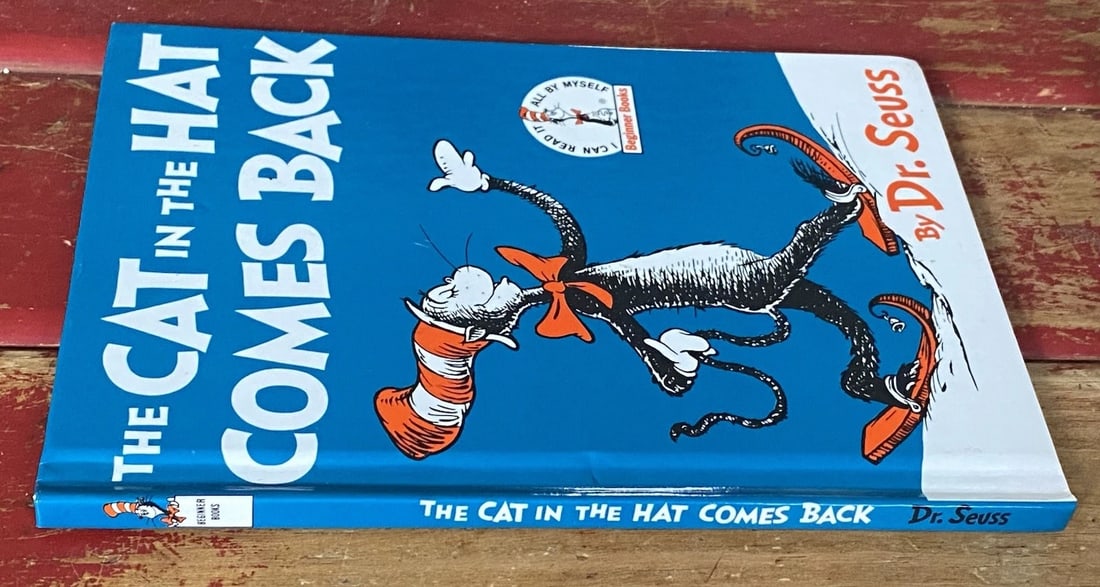 The Cat In The Hat Comes Back Dr. Seuss Grolier Book Club Edition 1958 HC VGood+ - 4