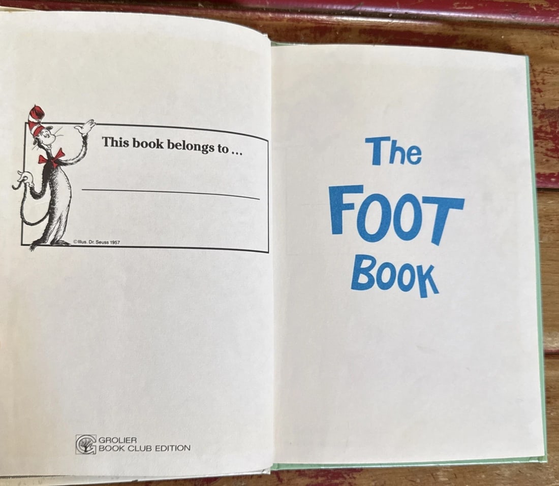 THE FOOT BOOK DR. SEUSS 1968 Grolier Book Club 1ST EDITION 1ST PRINT Very Good - 4