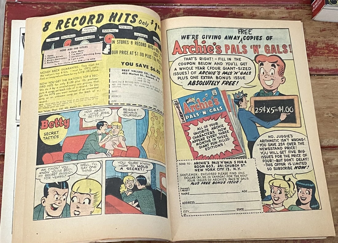 Archie #104 1959 Boarded VF 8.0 Excellent Book! Silver Age - 8