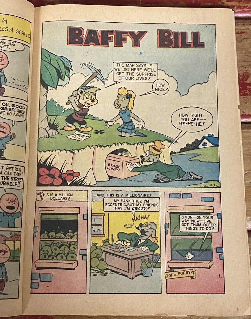 Tip Top Comics #205 1956 Nancy/Peanuts Charles Schultz VG+Boarded Silver Age - 9