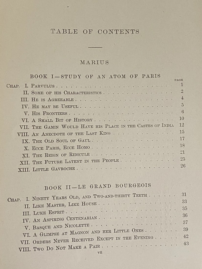 Les Miserables Victor Hugo Vol. III Illustrated 1886 Library Edition HC VGood - 8