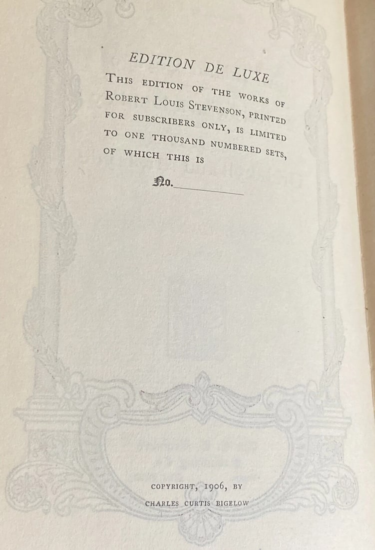 Robert L. Stevenson Inland Voyage Vol. V LimitedEd. of 1,000 Brainard 1906 HC - 6