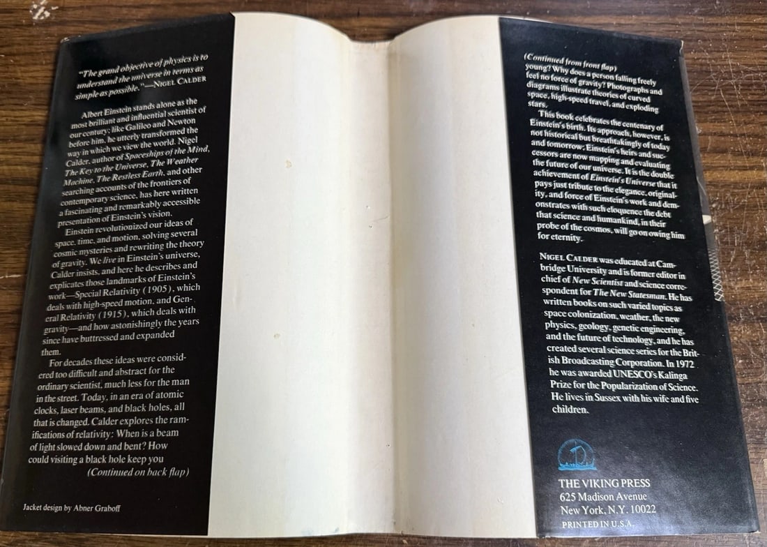 Nigel Calder EINSTEIN'S UNIVERSE 1st Edition 1st Printing 1979 Illustrated VGood - 7