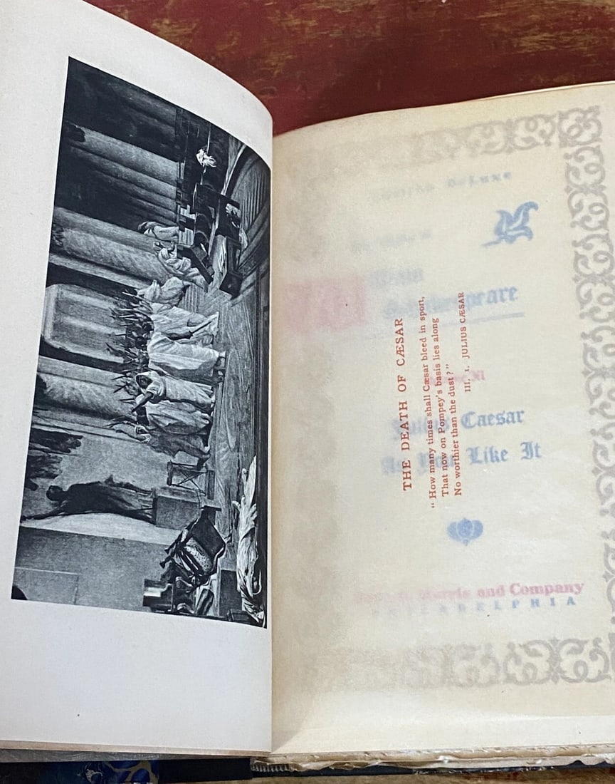 Shakespeare’s Works Elgin Ed.Vol. XI Julius Caesar, As You Like It Morris 1901 - 3