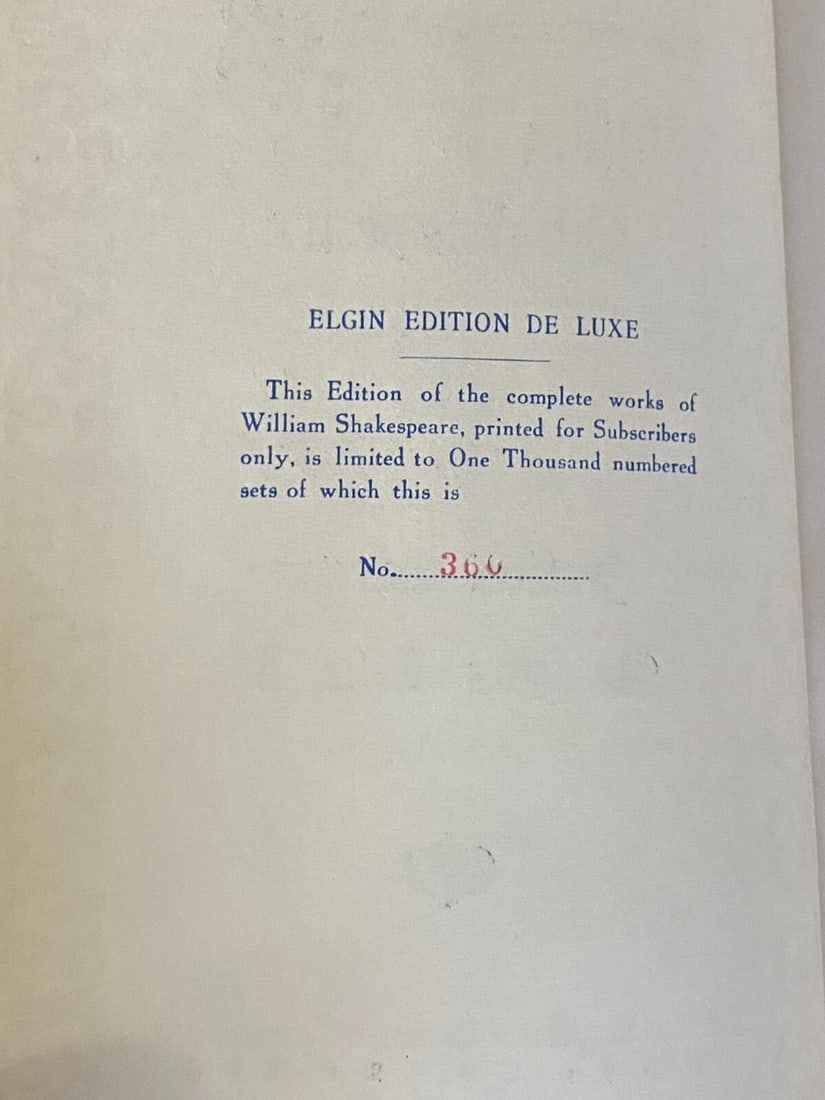 Shakespeare’s Works Elgin Ed.Vol. XI Julius Caesar, As You Like It Morris 1901 - 5