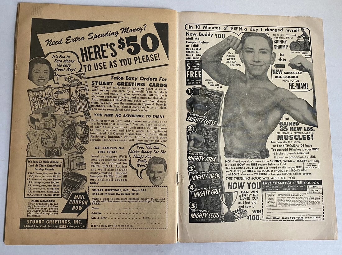 Algie #3 Town's Top Teen Accepted Publications 1955 Boarded Golden Age - 13