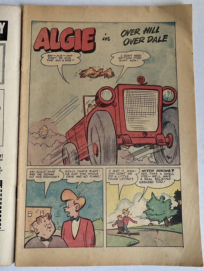 Algie #3 Town's Top Teen Accepted Publications 1955 Boarded Golden Age - 3