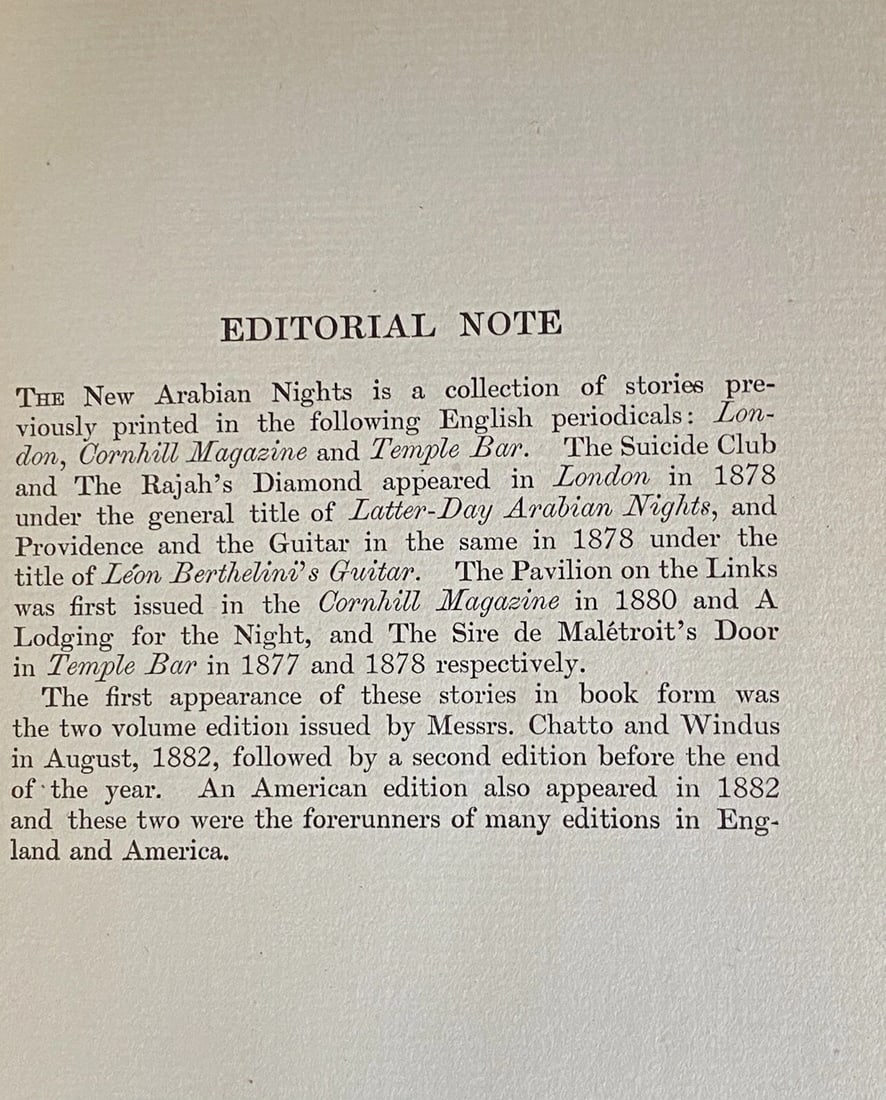 Robert L. Stevenson DeLuxe Ltd.Ed.New Arabian Nights,Dynamiter, 1906 CTBrainard - 9