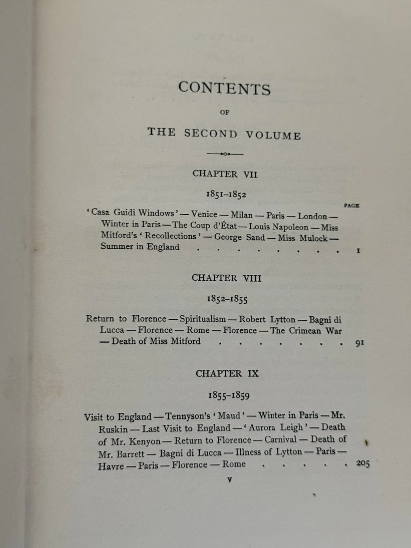 The Letters of Elizabeth Barrett Browning Vol. 2 1898 Macmillan 1st Ed. Illustr. - 6