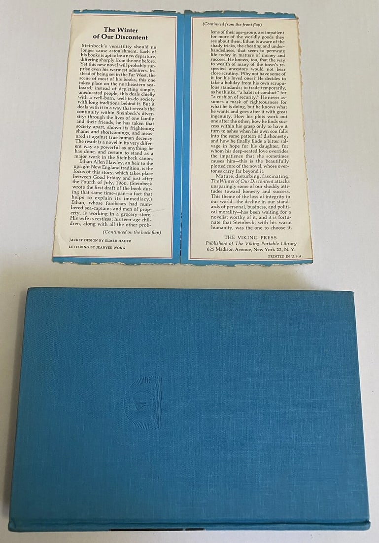 The Winter of our Discontent John Steinbeck 1961 First Edition/Print HC VG Cond. - 7