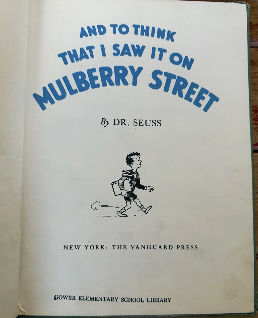 Dr.Seuss And to Think That I Saw It on Mulberry Street 1937 1st/15th ExLibris - 2