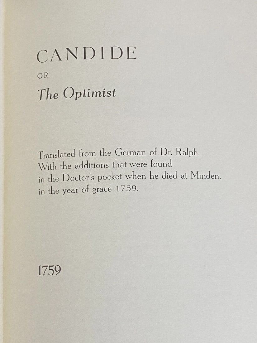 Candide by Voltaire Franklin Mint DeLux Ed. Leather Binding Fine Illustrated - 3