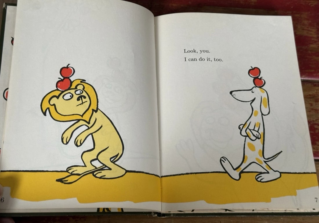 Dr. Seuss 1961 Vtg Book Club Ed Ten Apples Up On Top Theo Lesieg 1st Ed/ 1st Pr - 10