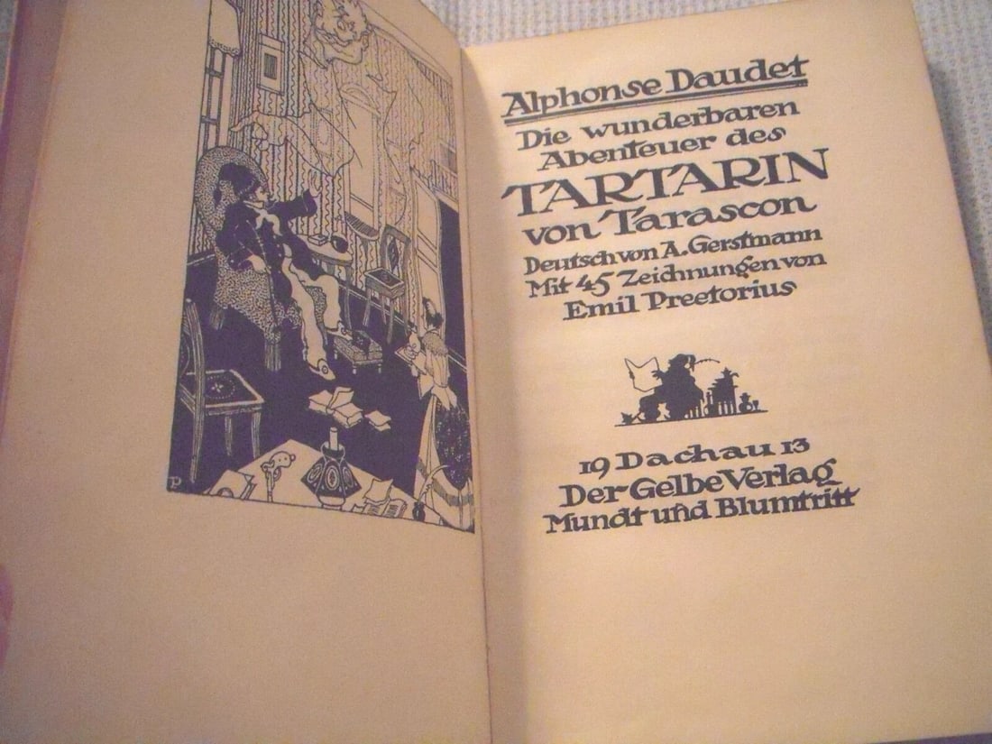 Tartarin Von Tarascon Daudet,Alphonse 1913 1st Ed.HC Dachau Ill. Emil Preetorius - 3