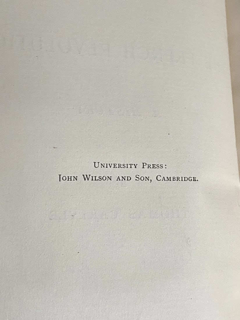 Thomas Carlyle A HistoryTHE FRENCH REVOLUTION VOL. I Estes & Lauriat Boston, MA - 4
