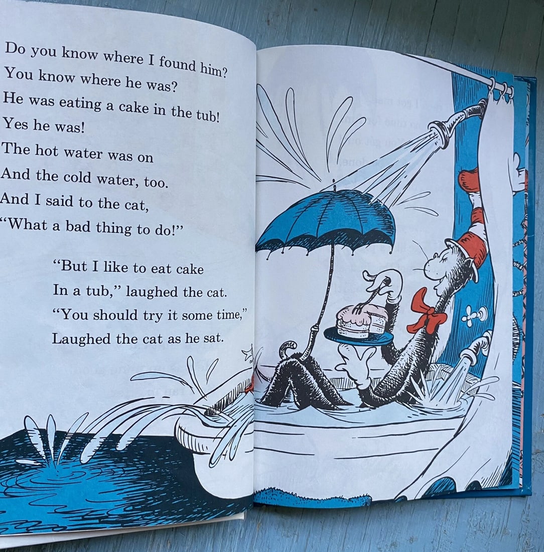 Dr Seuss The Cat In The Hat Comes Back Grolier BC 1st Edition Earl Print HC Good - 10