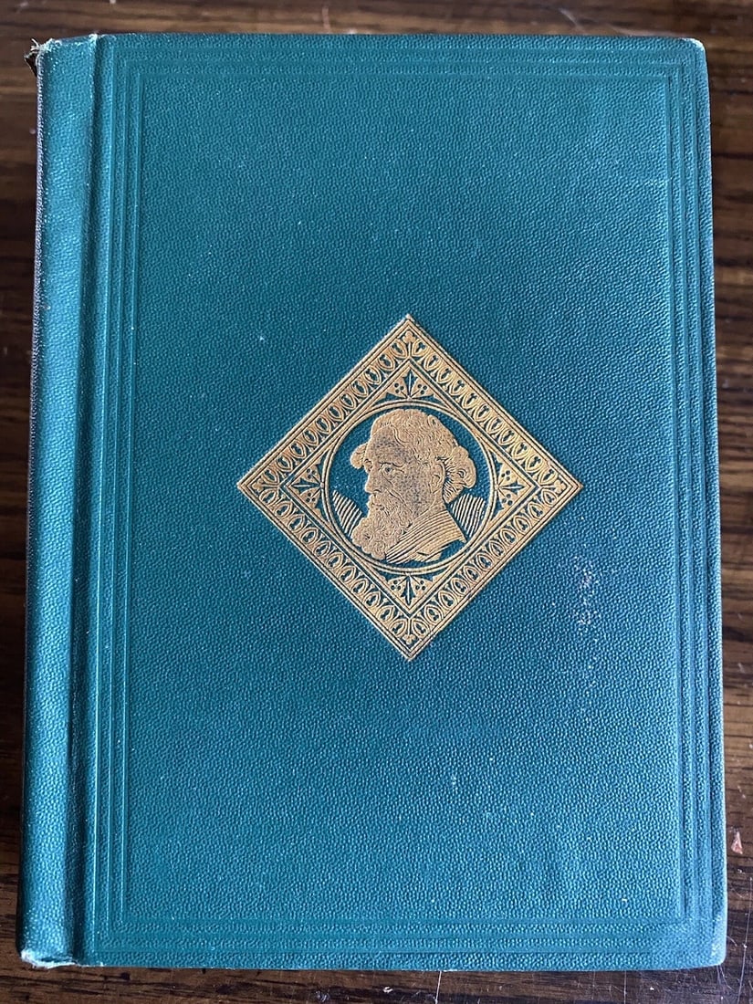 Dickens' Works Illustrated Martin ChuzzlewitJames R. Osgood & Co. Boston 1875 HC: Dicken’s Works Illustrated Martin Chuzzlewit. Published by James R. Osgood and Co. Boston 1875 Hardcover Green cloth boards with embossed design to front & back covers, gilt image of Dickens on 