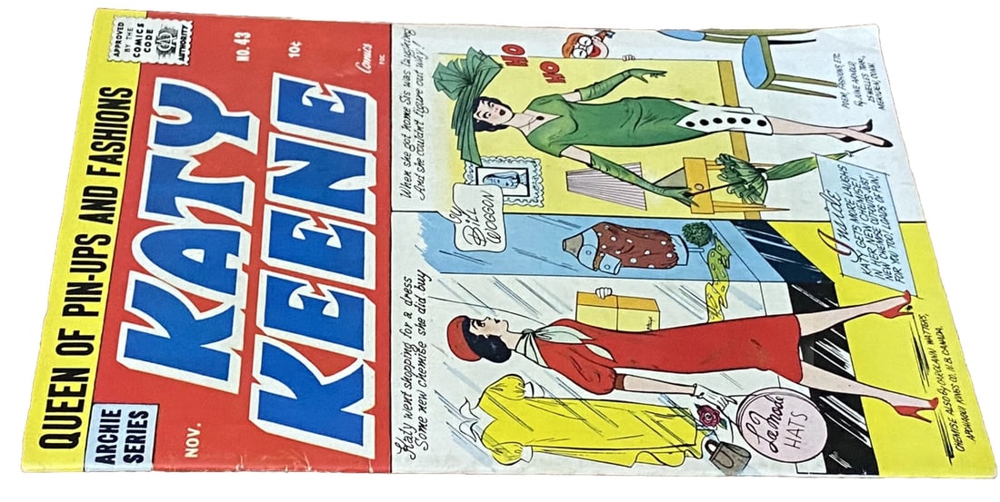 Katy Keene #43 November 1958 Silver Age Archie Comics Boarded Very Good - 2