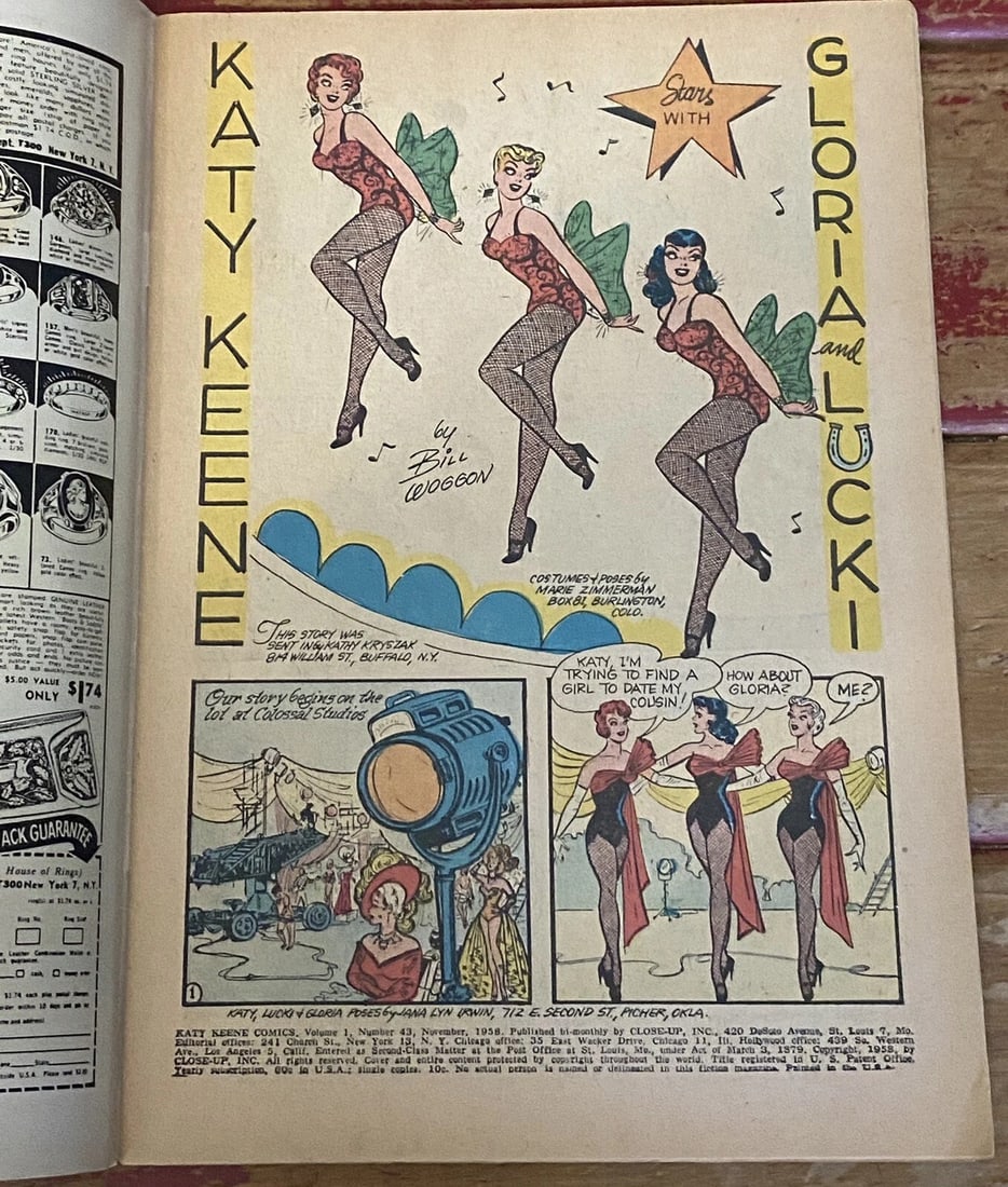 Katy Keene #43 November 1958 Silver Age Archie Comics Boarded Very Good - 5