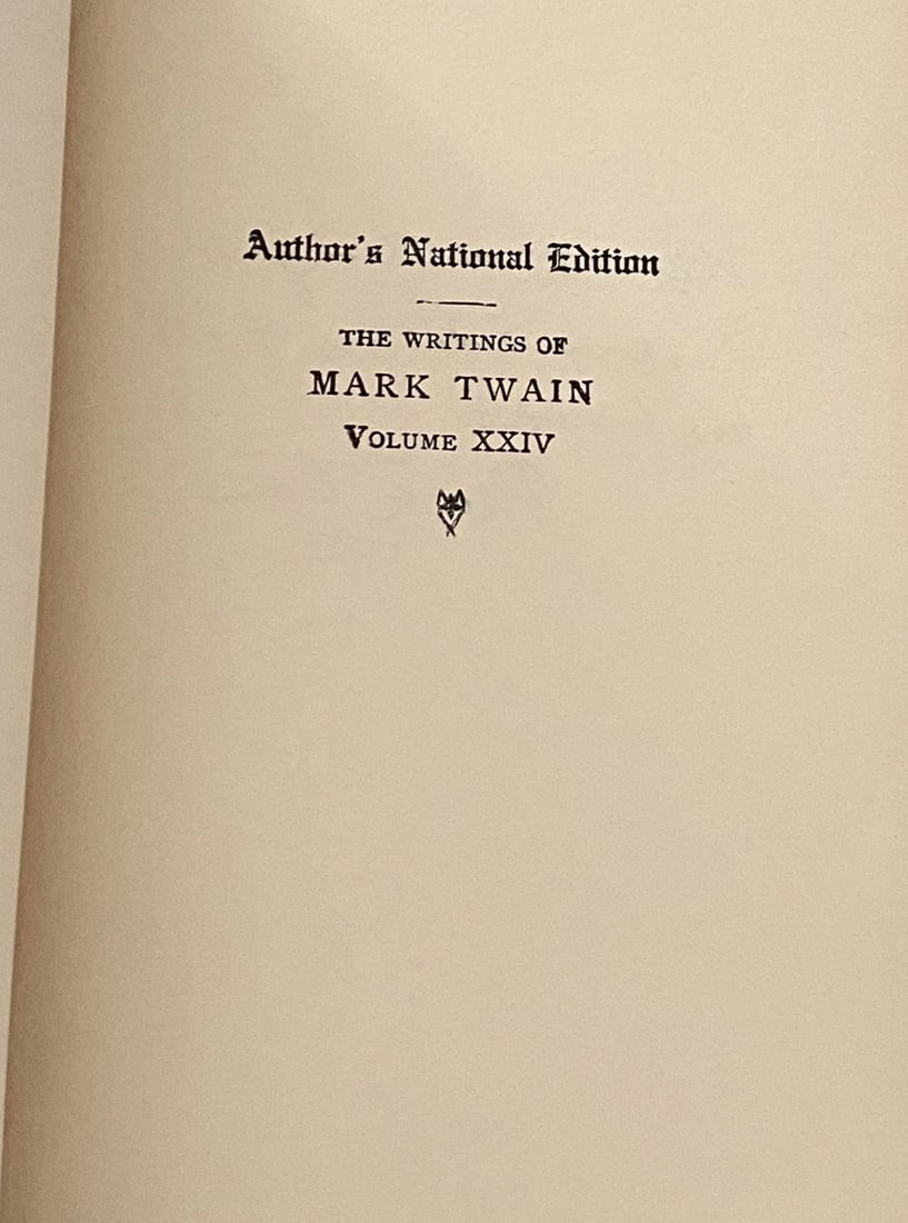 Mark Twain HC Authors Unified Ed Vol. XXIV The $30,000 Bequest Harper 1903 - 3