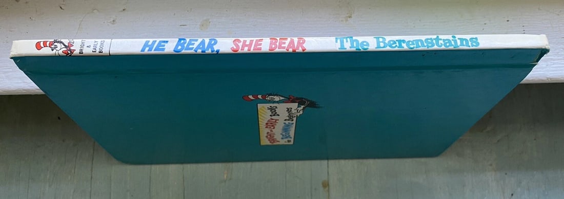 1974 Berenstain Bears He Bear She Bear 1st Ed Grolier Book Club HC Very Good - 5