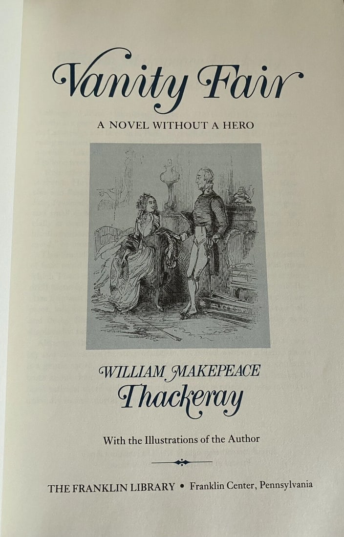 Vanity Fair William Makepeace Thackeray Franklin Library Leather Bound 1981 Fine - 3