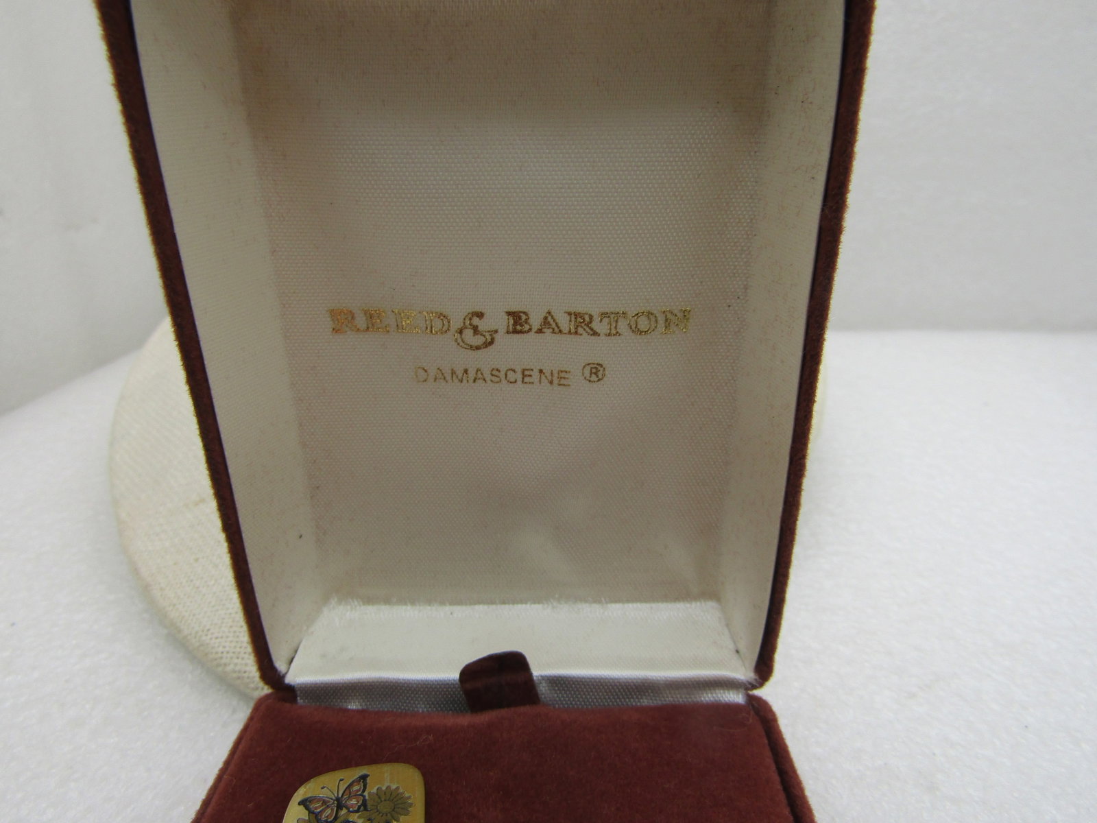 Vintage Reed & Barton Damascene Butterflies Earrings, Pierced, New Vintage in Box - 5