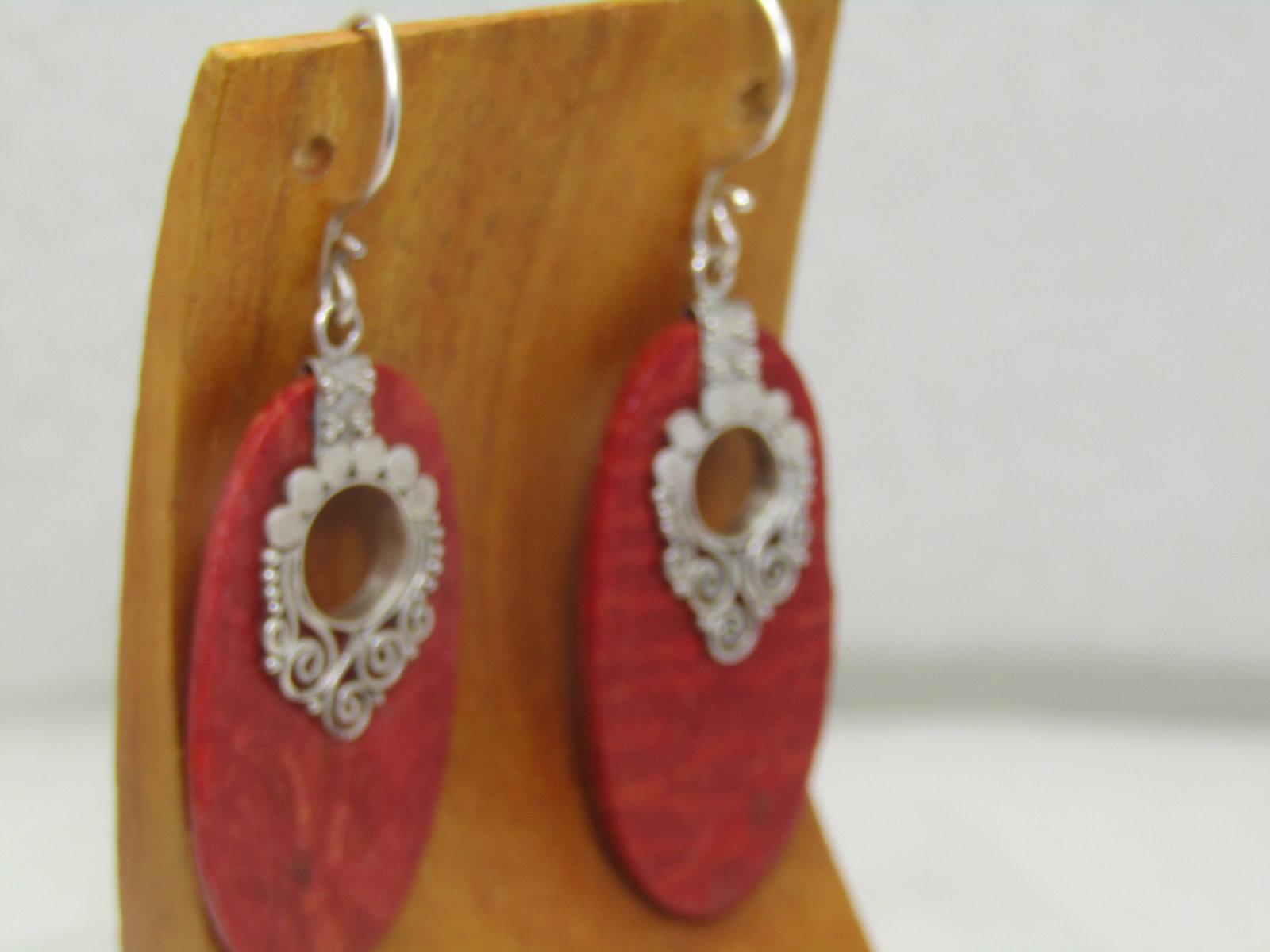 Vintage Southwestern/Bali Sterling Drop Earrings, Pierced, 1990's - 3