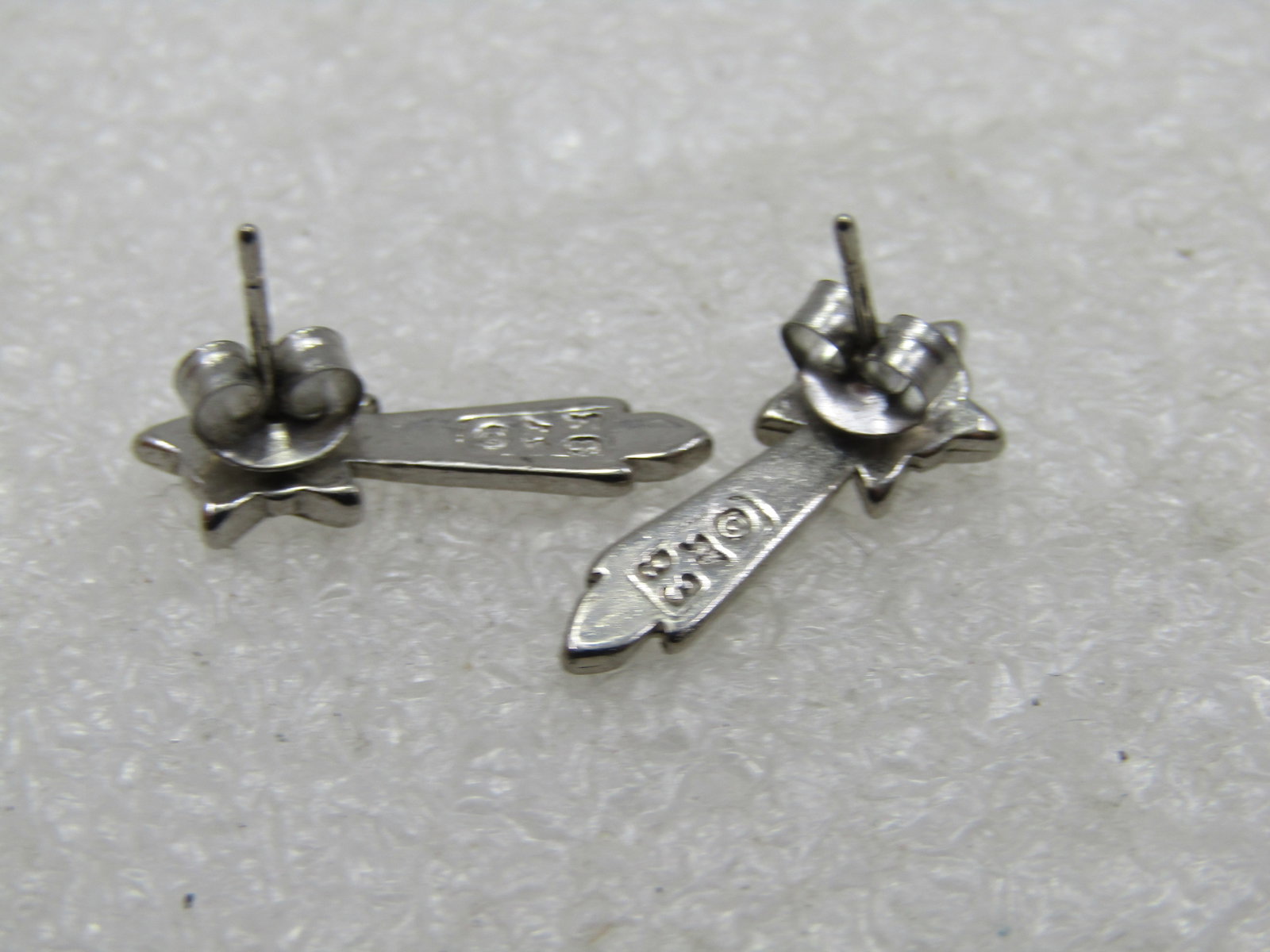 Turquoise Chip Shooting Star Earrings, 1983 Signed, Pierced - 5