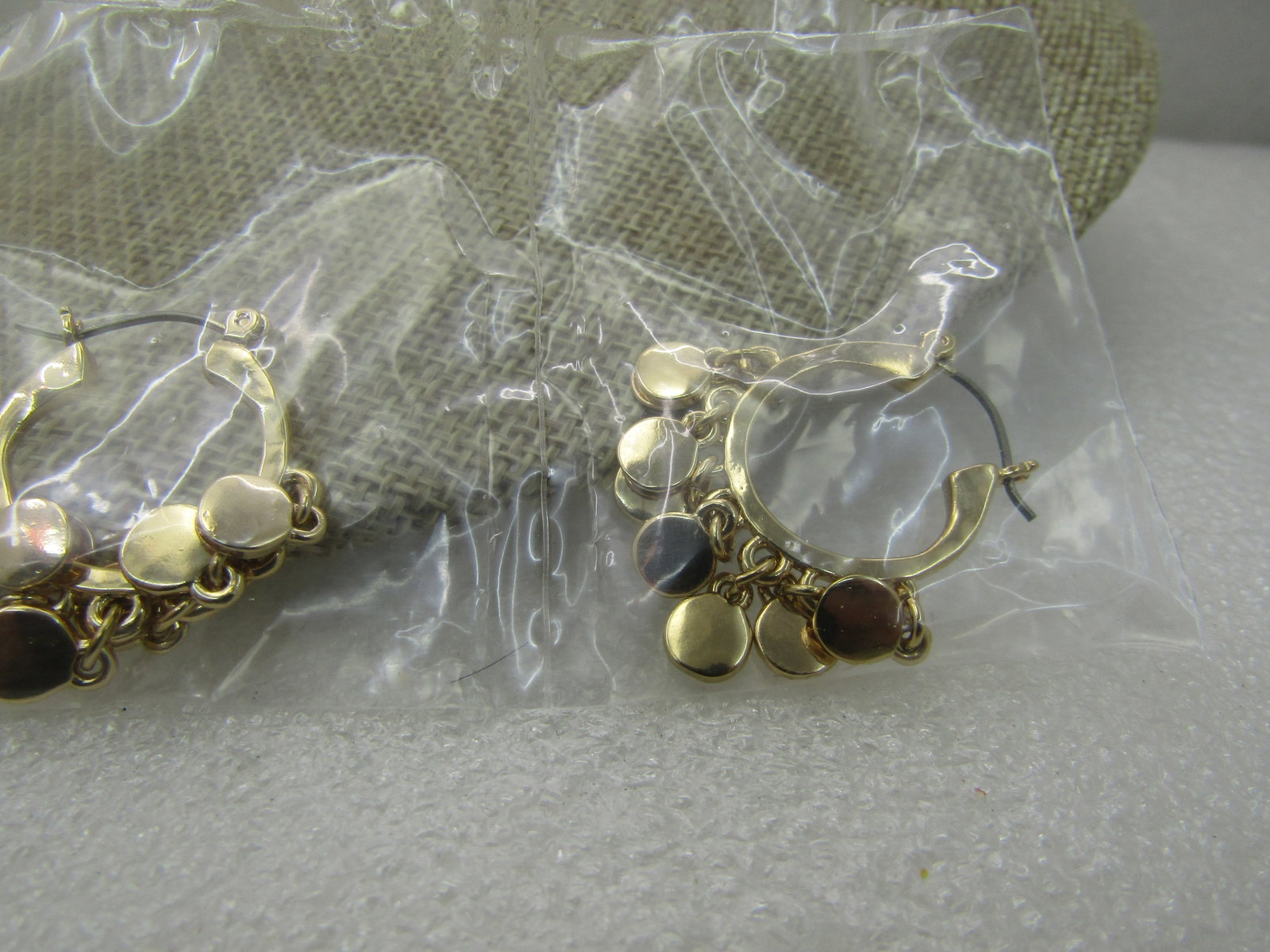 Avon Hoop Disc Earrings, Piereced, New in Box, Gold Tone, Unopened - 2