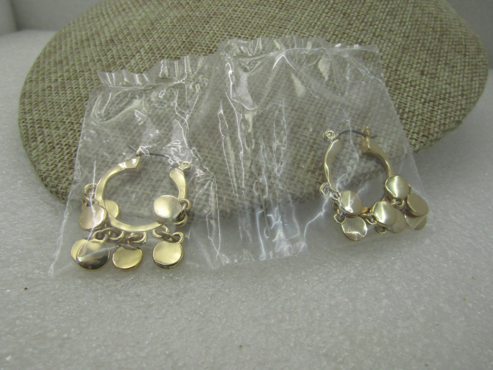 Avon Hoop Disc Earrings, Piereced, New in Box, Gold Tone, Unopened - 5
