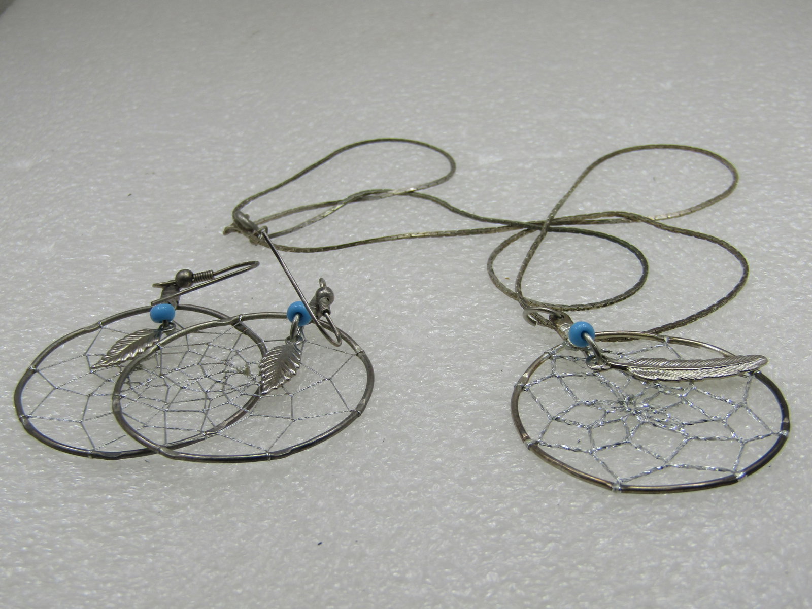 Vintage Southwestern Dreamcatcher Necklace & Earrings Set - 5