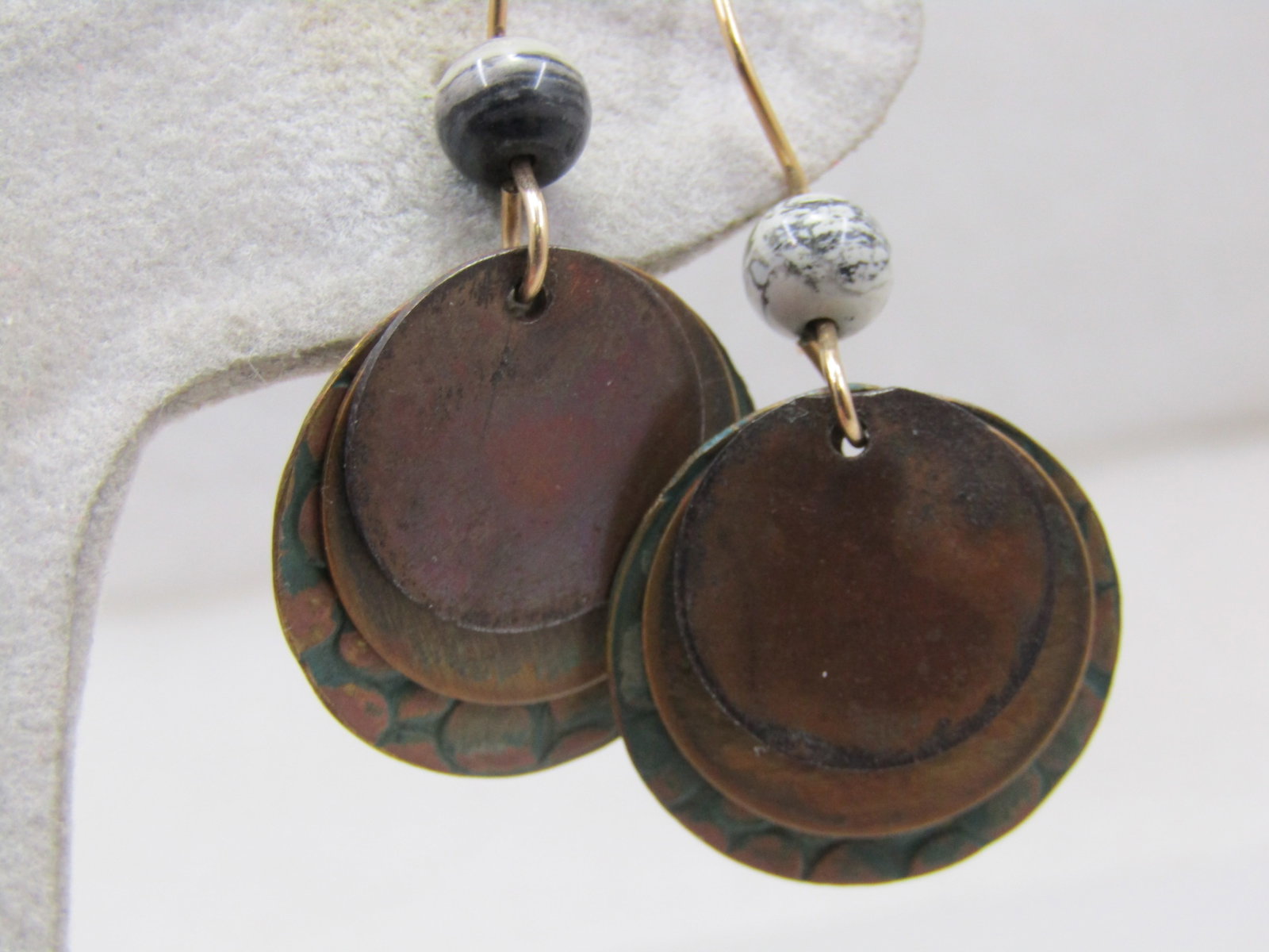 Vintage 2 Pair Boho Dangle Earrings, Pierced,, 1980's-1990's - 3