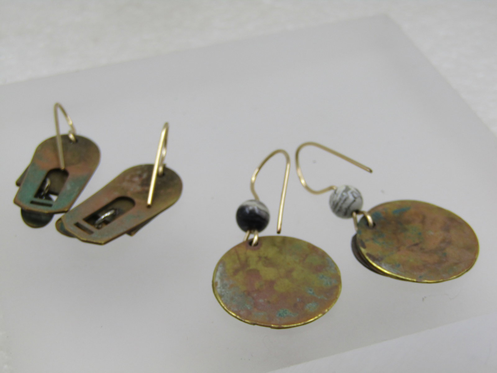 Vintage 2 Pair Boho Dangle Earrings, Pierced,, 1980's-1990's - 6