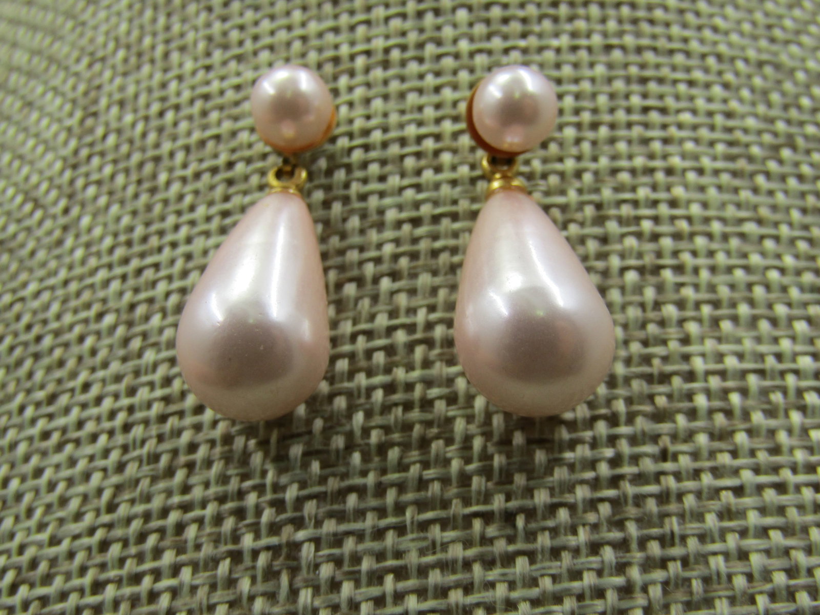 Vintage Pink Pearly Stud & Drop Earrings - 4