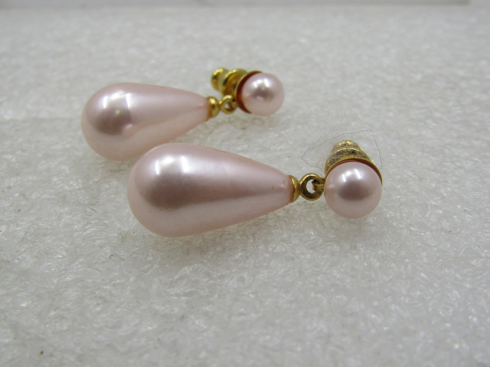 Vintage Pink Pearly Stud & Drop Earrings - 5