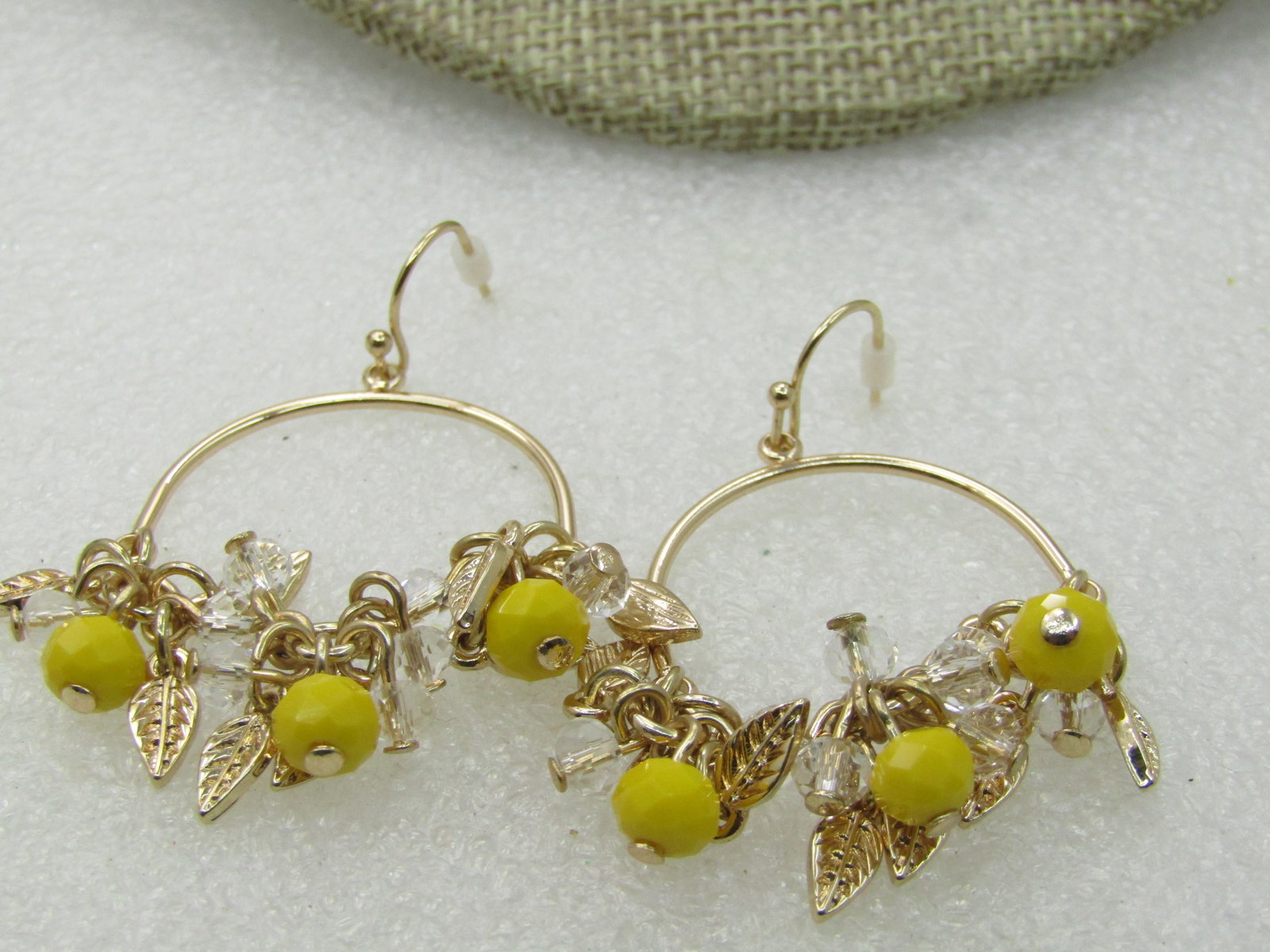 Avon Lemon Hoop Pierced earrings, New in Box, Unworn - 4