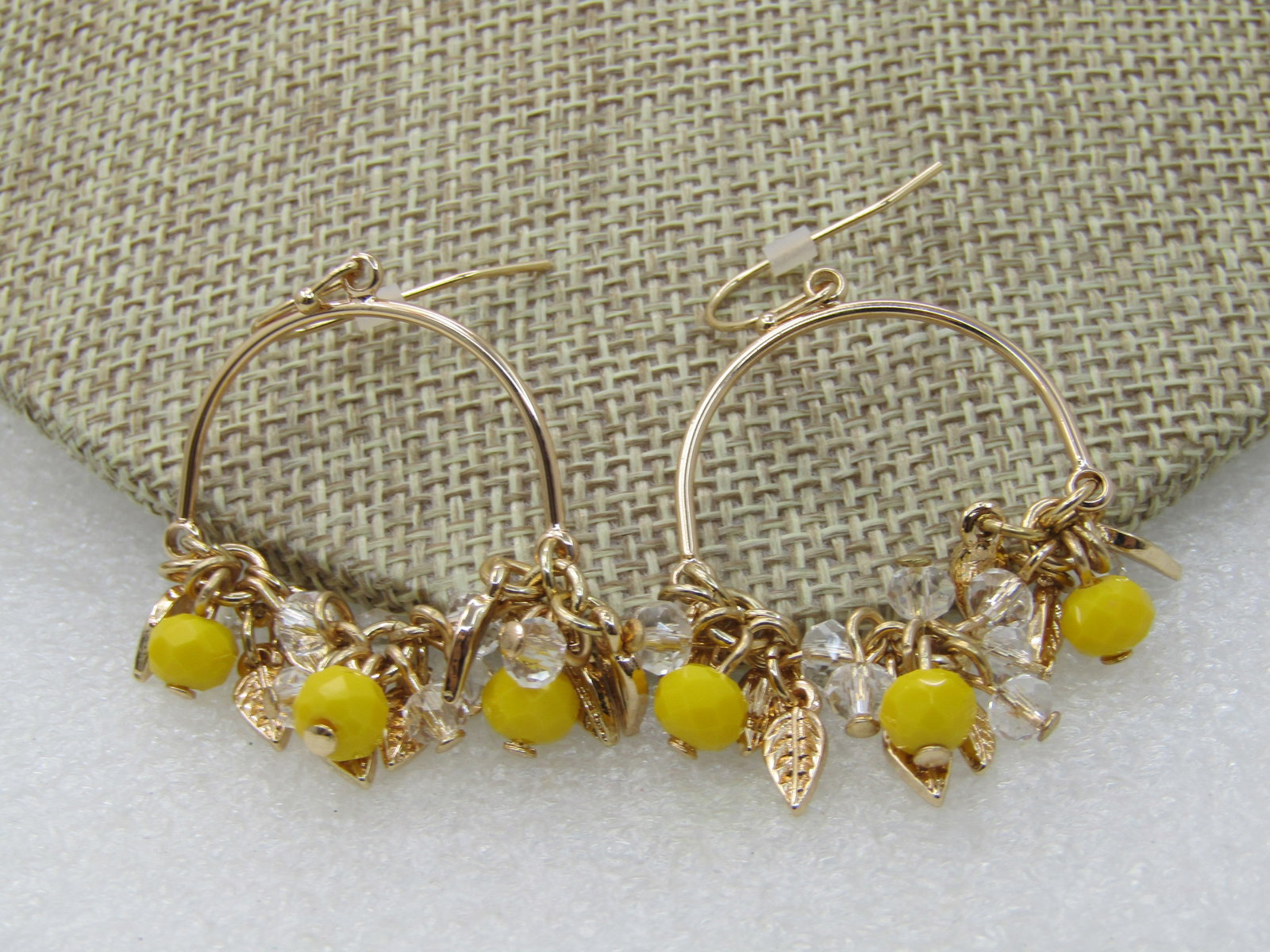 Avon Lemon Hoop Pierced earrings, New in Box, Unworn - 6