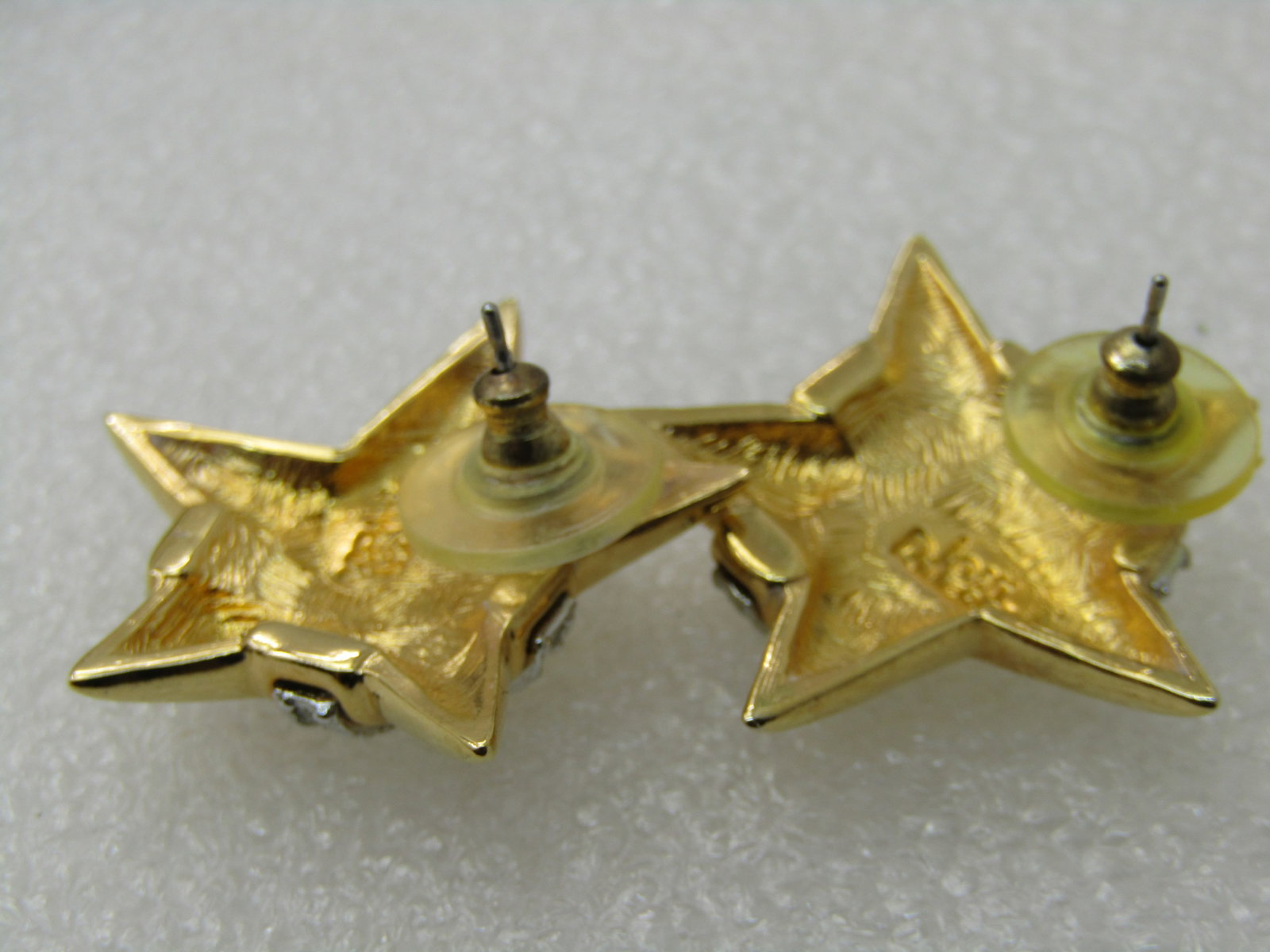 Vintage Joan Rivers Rhinestone Star Pierced Earrings - 5