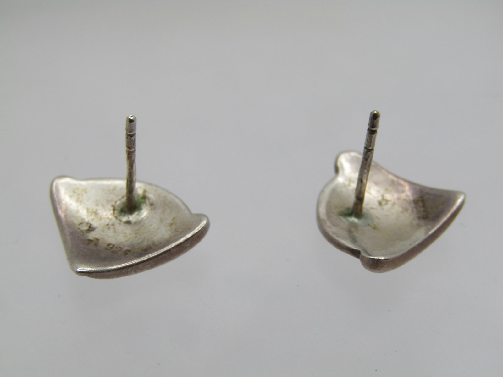 Vintage Sterling Marcasite Earrings, Pierced, Art Deco Themed - 4