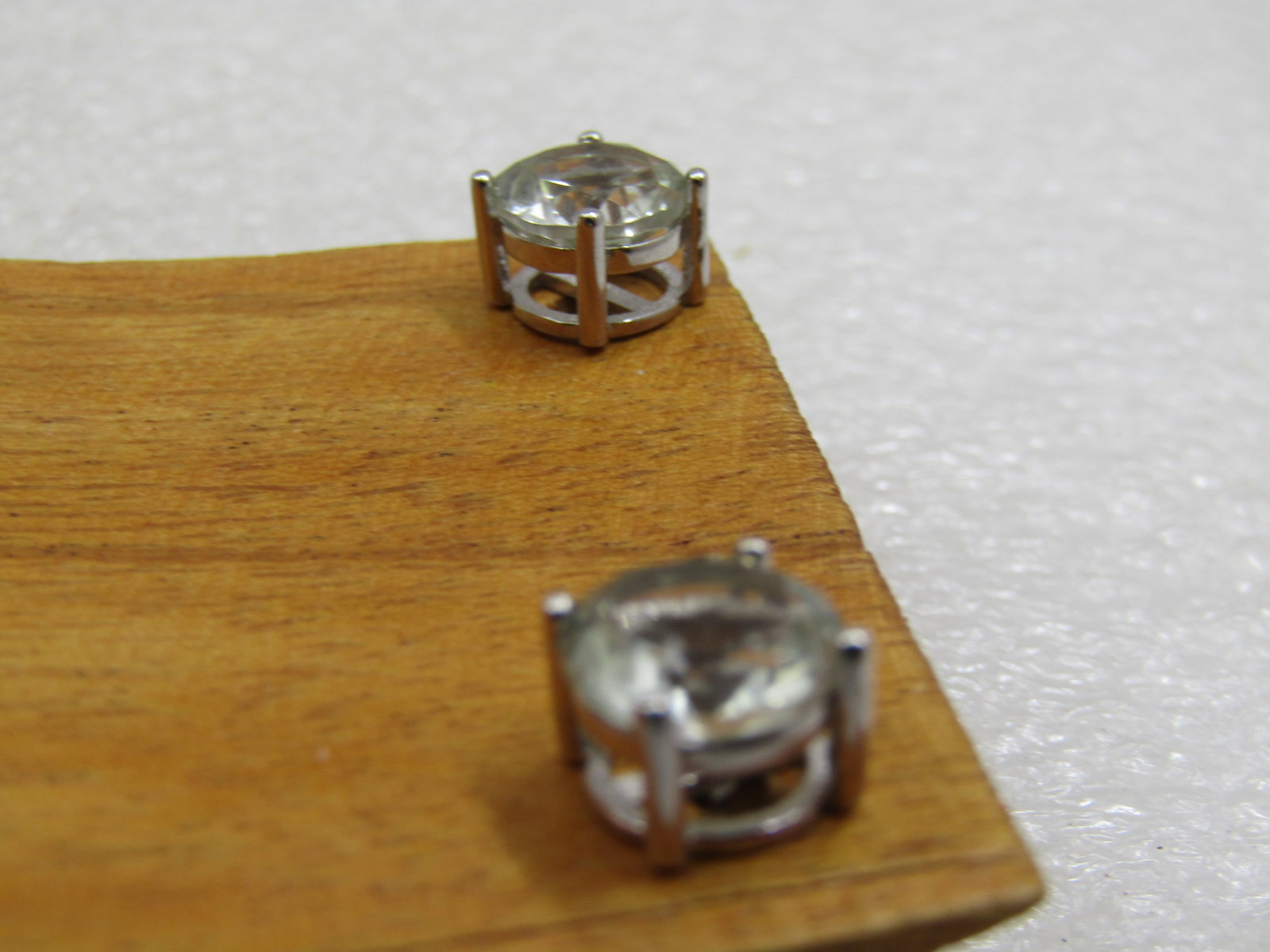 Sterling Silver Pale Green Amethyst Stud Earrings, Pierced, 1.3 CTW Each - 4